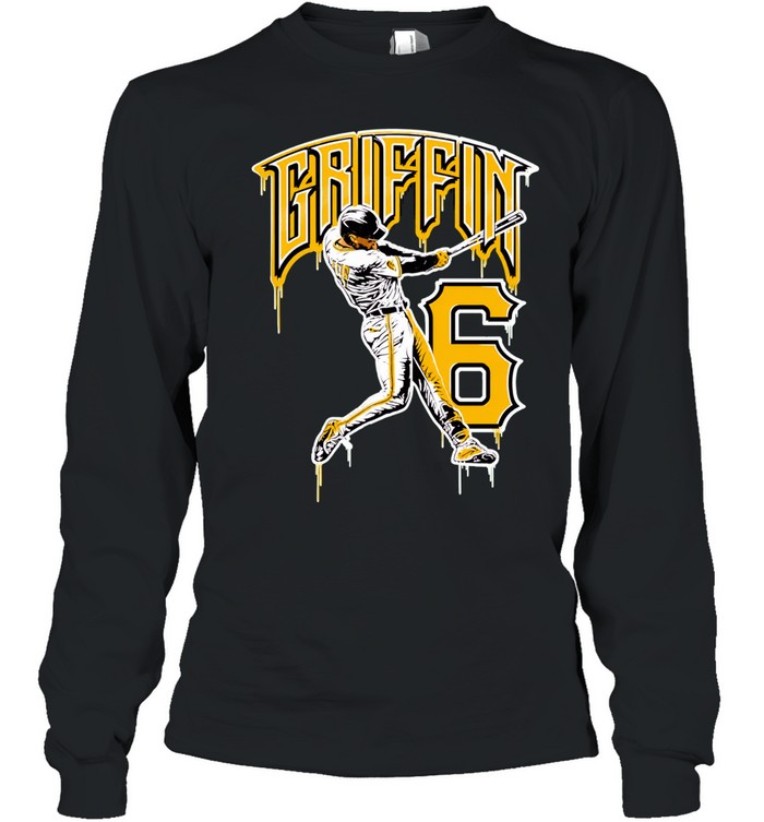 Griffin 6 Baseball Player Batter Sports Long Sleeve Tee
