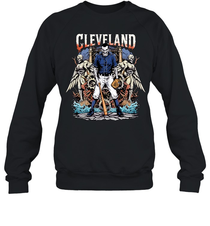 Guardians of the Diamond Baseball Skeleton Cleveland Sweatshirt