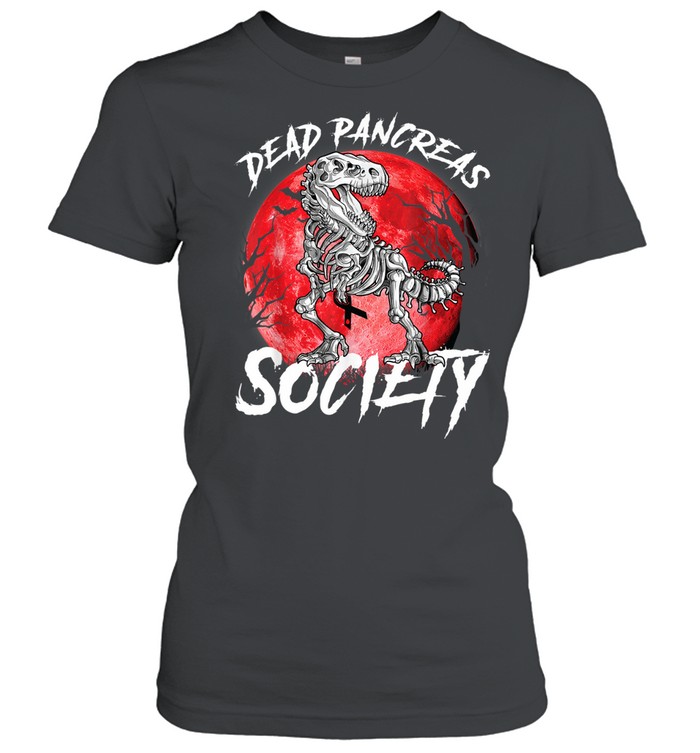 Halloween Dinosaur Diabetes Awareness Dead Women T-Shirt