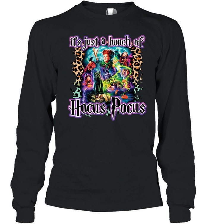 Halloween It's Just a Bunch of Hocus Pocus Leopard Long Sleeve Tee
