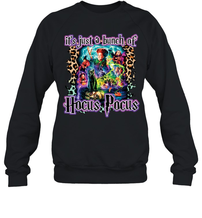 Halloween It's Just a Bunch of Hocus Pocus Leopard Sweatshirt
