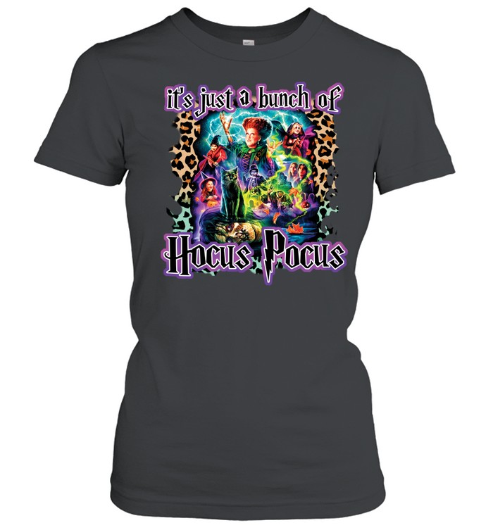 Halloween It's Just a Bunch of Hocus Pocus Leopard Women T-Shirt