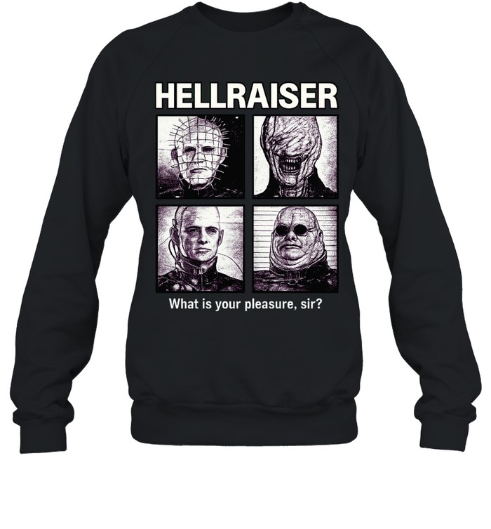 Hellraiser What Is Your Pleasure Sir Horror Movie Collage Sweatshirt