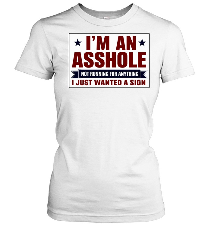 I am an asshole not running for anything I just wanted a sign Women T-Shirt