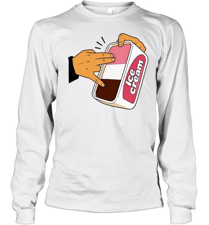 Ice Cream Fingers Dessert Food Long Sleeve Tee