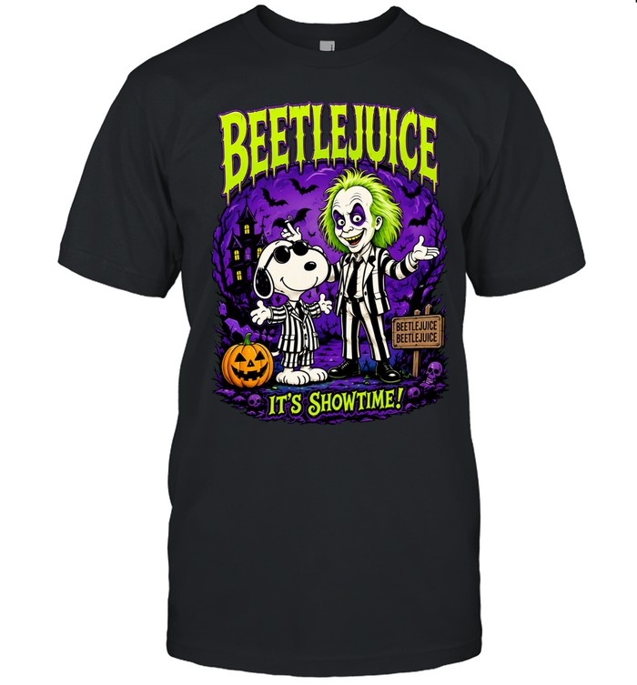 It’s Showtime Beetlejuice x Snoopy Halloween Unisex T-Shirt