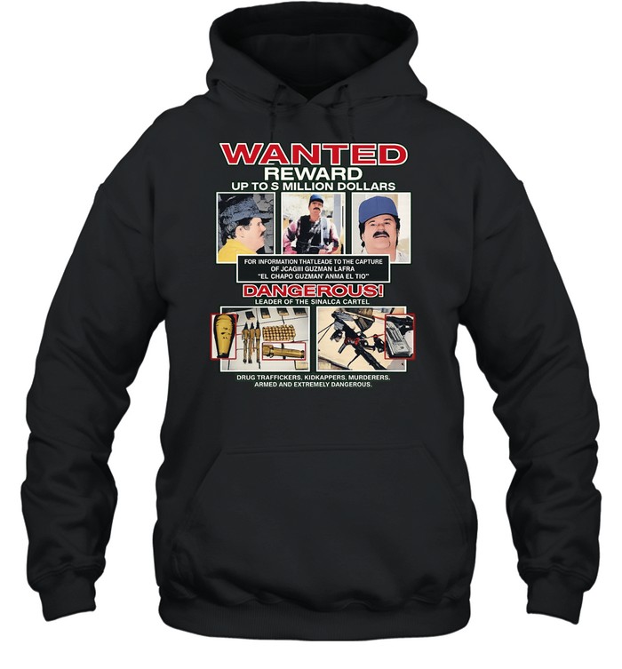 Joaquin Guzman Lorea El Chapo Wanted Sinaloa Cartel Bootleg Hoodie