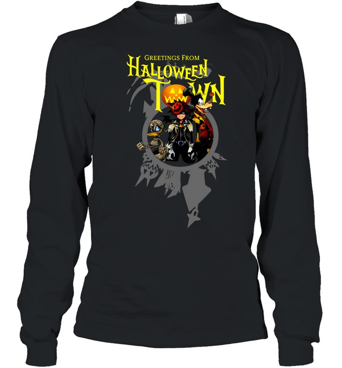 Kingdom Hearts Greetings From Halloween Town Long Sleeve Tee