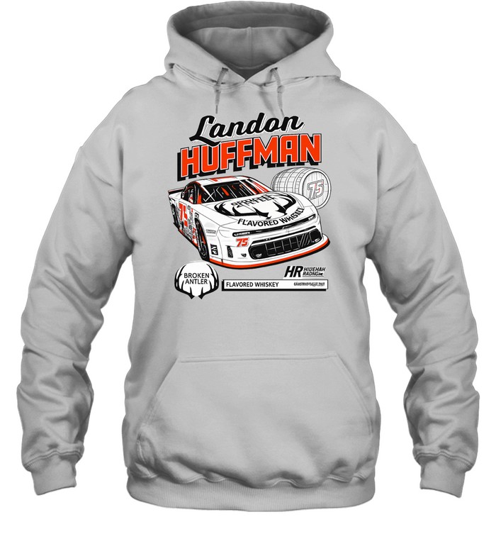 Landon Huffman Broken Antler Flavored Whiskey 75 Huffman Racing Grassroots Global Hoodie
