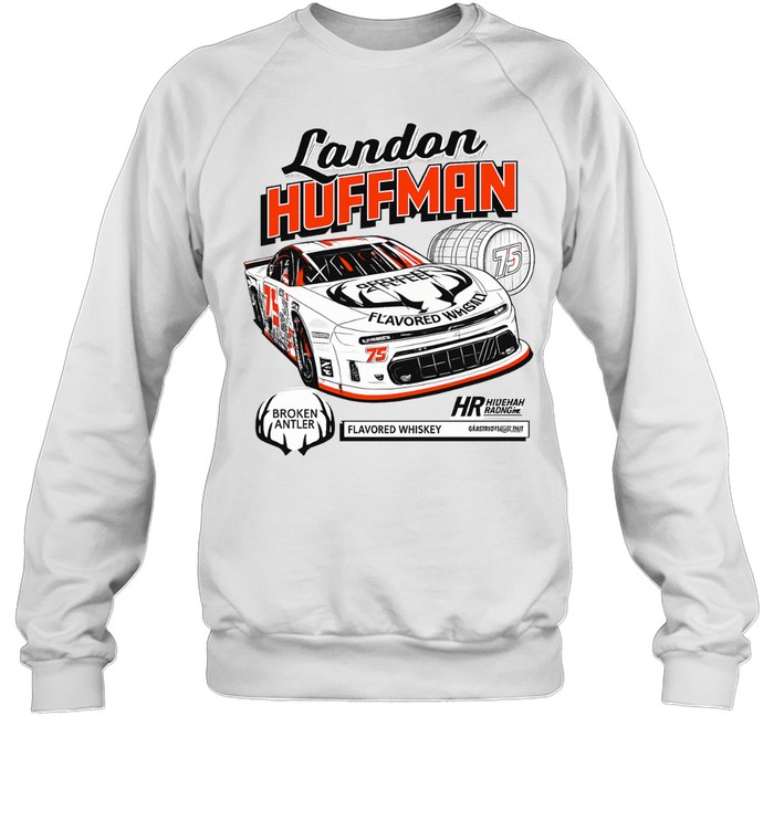 Landon Huffman Broken Antler Flavored Whiskey 75 Huffman Racing Grassroots Global Sweatshirt