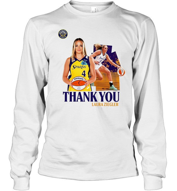 Laura Ziegler Thank You Los Angeles Sparks No 4 Long Sleeve Tee