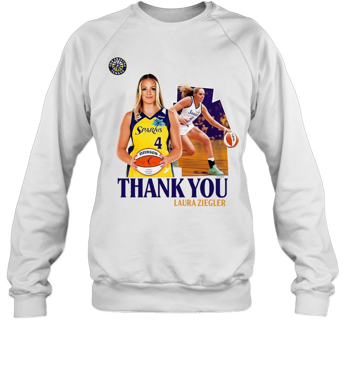 Laura Ziegler Thank You Los Angeles Sparks No 4 Sweatshirt