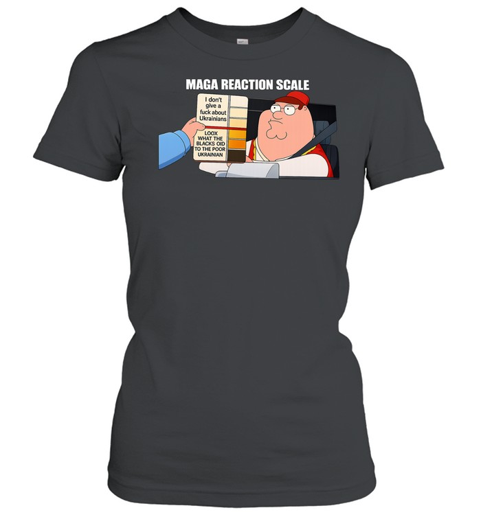 MAGA reaction scale I don’t give a fuck about Ukrainians Women T-Shirt