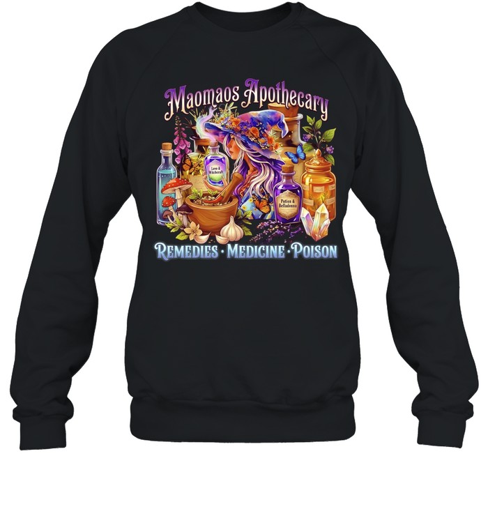 Maomãos Apothecary Remedies Medicine Poison Witchcraft Herbal Wizardry Sweatshirt