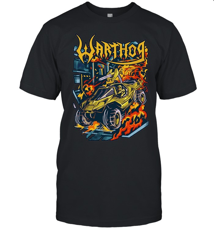 Master Chief Warthog Halo M12 Force Application Vehicle metal font Unisex T-Shirt