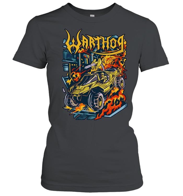 Master Chief Warthog Halo M12 Force Application Vehicle metal font Women T-Shirt