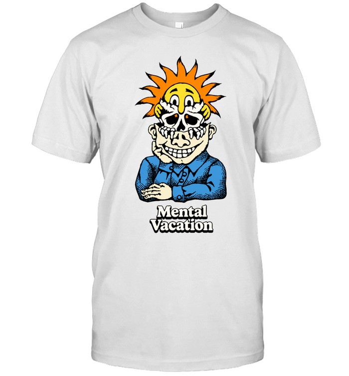Mental Vacation Trippy Psycho Sun Skull Unisex T-Shirt