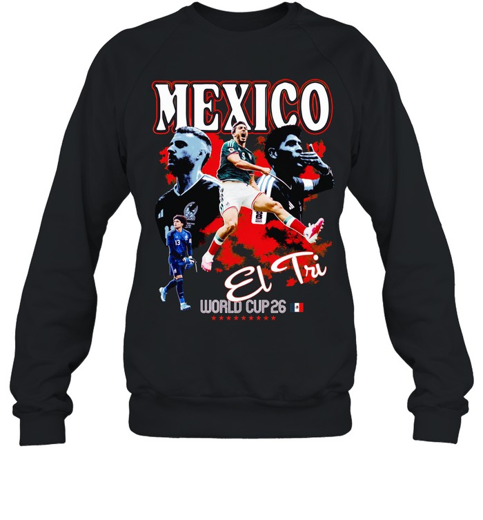 Mexico El Tri FIFA World Cup 2026 soccer portrait vintage Sweatshirt