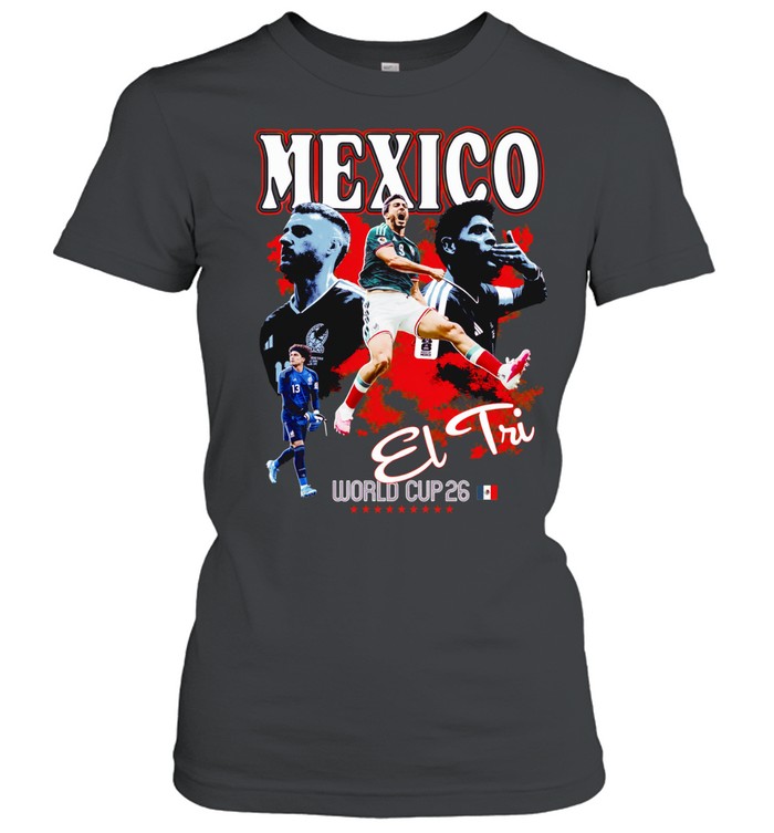 Mexico El Tri FIFA World Cup 2026 soccer portrait vintage Women T-Shirt