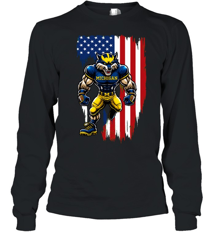 Michigan Wolverines We The People mascot Long Sleeve Tee
