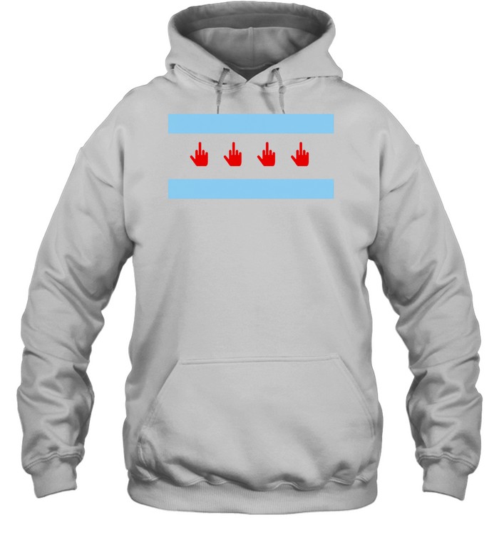 Middle finger Chicago flag Hoodie