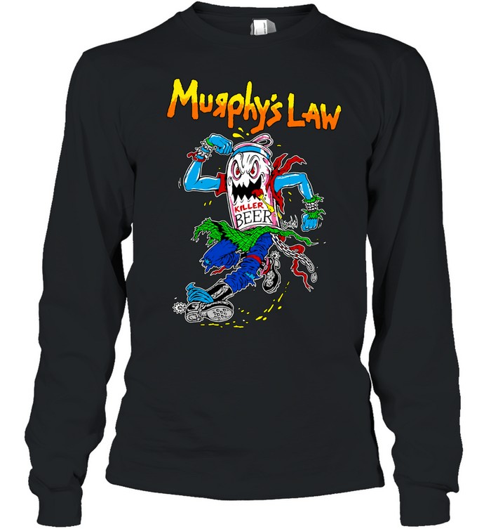 Murphys Law Killer Beer Punk Rock Monster Can Long Sleeve Tee
