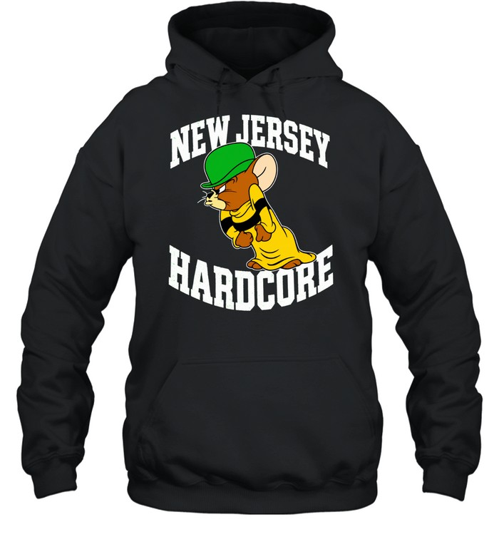 New Jersey Hardcore Jerry Mouse Wearing Green Cap Hoodie