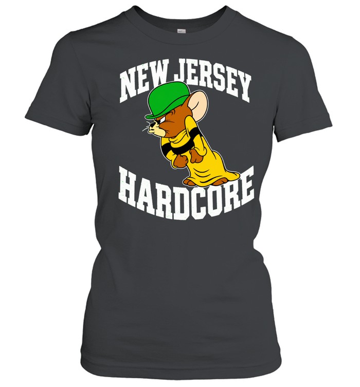 New Jersey Hardcore Jerry Mouse Wearing Green Cap Women T-Shirt