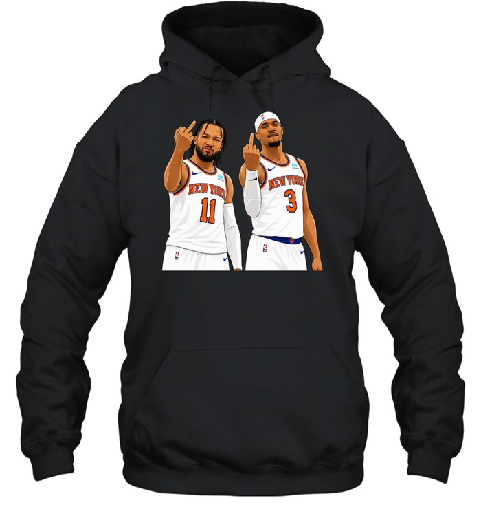 New York Knicks Jalen Brunson And Og Anunoby Middle Finger Hoodie