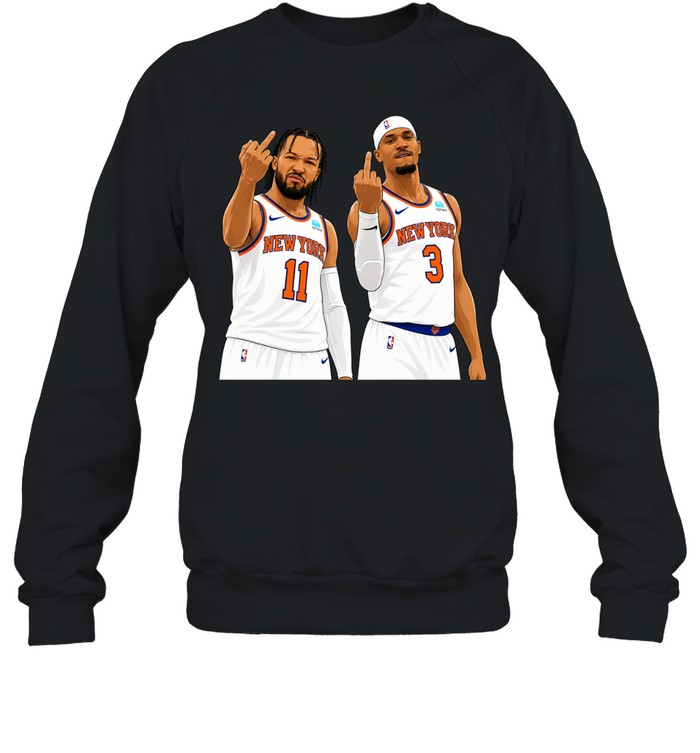 New York Knicks Jalen Brunson And Og Anunoby Middle Finger Sweatshirt