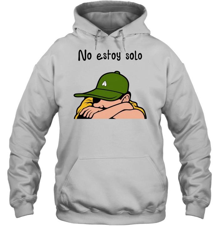 No Estoy Solo Sad Anime Boy Hugging Green Cap Hoodie