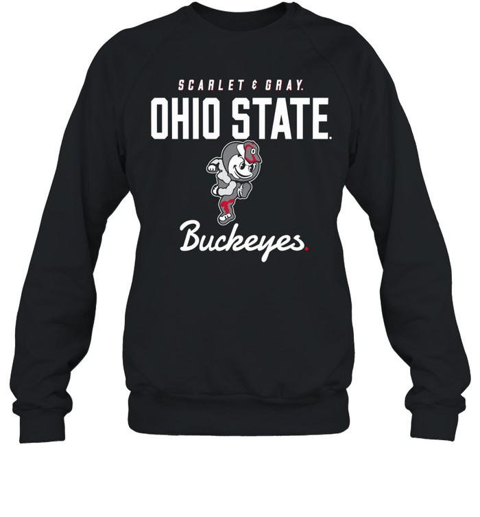 Ohio State Buckeyes Scarlet and Gray Mascot Sweatshirt