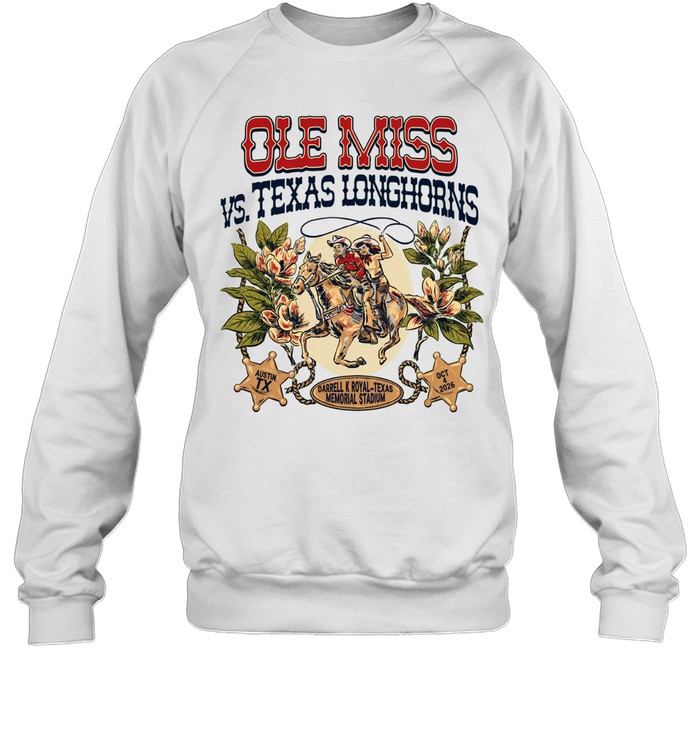 Ole Miss vs Texas Longhorns Darrell K Royal-Texas Memorial Stadium 2026 Sweatshirt