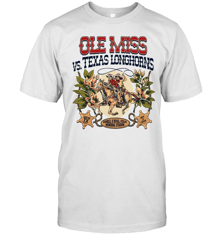 Ole Miss vs Texas Longhorns Darrell K Royal-Texas Memorial Stadium 2026 Unisex T-Shirt