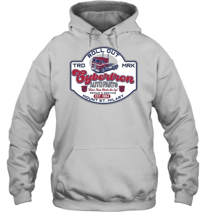 Optimus Prime Transformers Cybertron Auto Parts Roll Out Mount St Hilary Hoodie