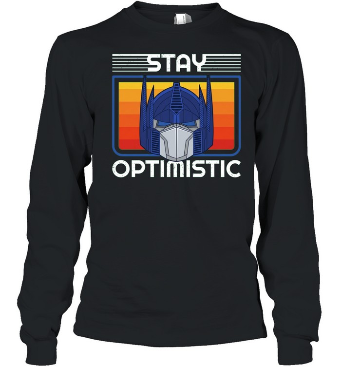 Optimus Prime Transformers Stay Optimistic Long Sleeve Tee