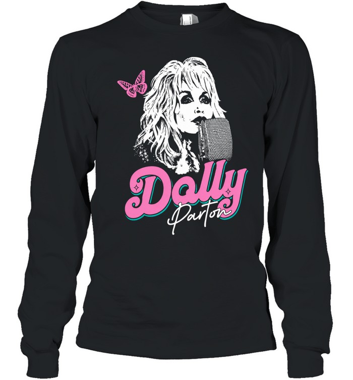 Parton Vintage Butterfly Portrait Long Sleeve Tee
