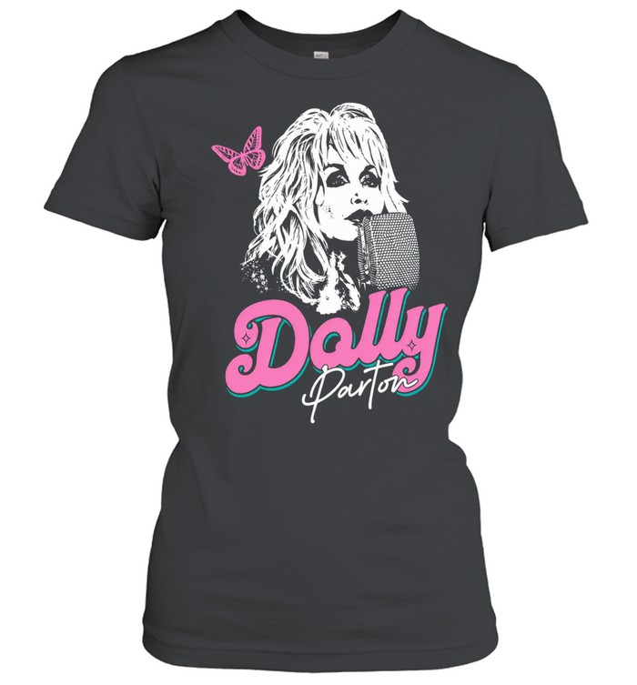 Parton Vintage Butterfly Portrait Women T-Shirt