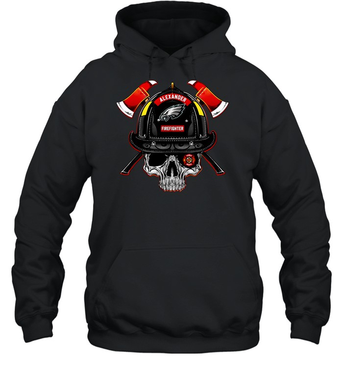 Philadelphia Eagles fire fighter skull logo Hoodie