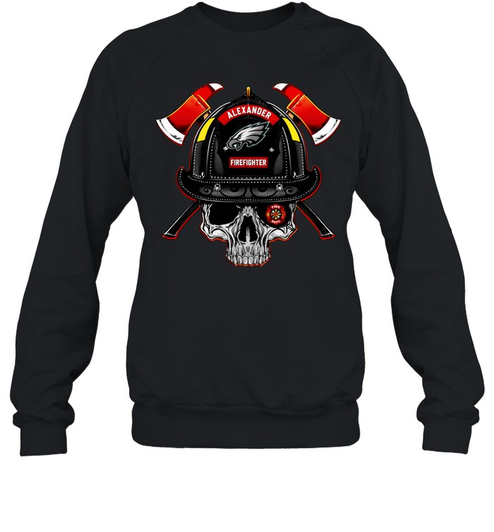 Philadelphia Eagles fire fighter skull logo Sweatshirt