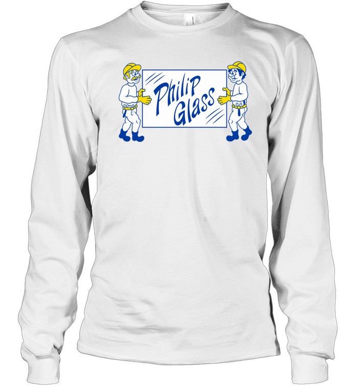 Philip Glass Cartoon Workers Minimalist Long Sleeve Tee