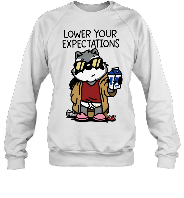 Raccoon lower your expectations Sweatshirt