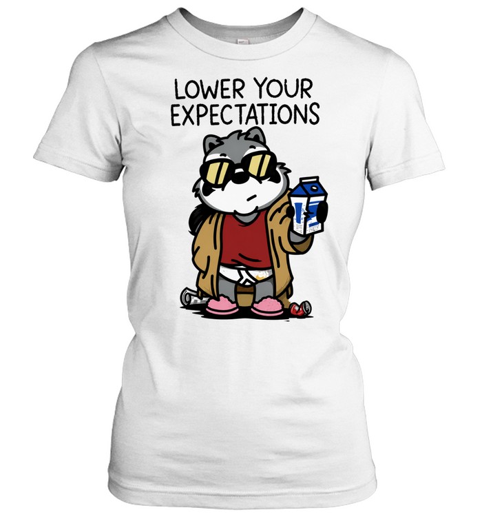 Raccoon lower your expectations Women T-Shirt