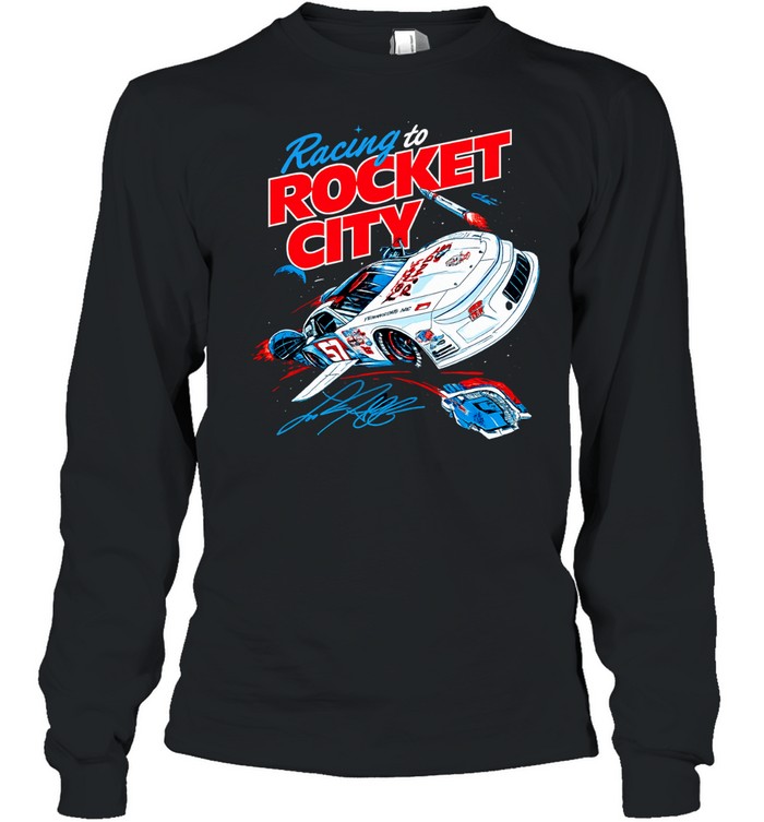 Racing to Rocket City 57 Claremont NC NASCAR Stock Car Speedway Motorsport Long Sleeve Tee
