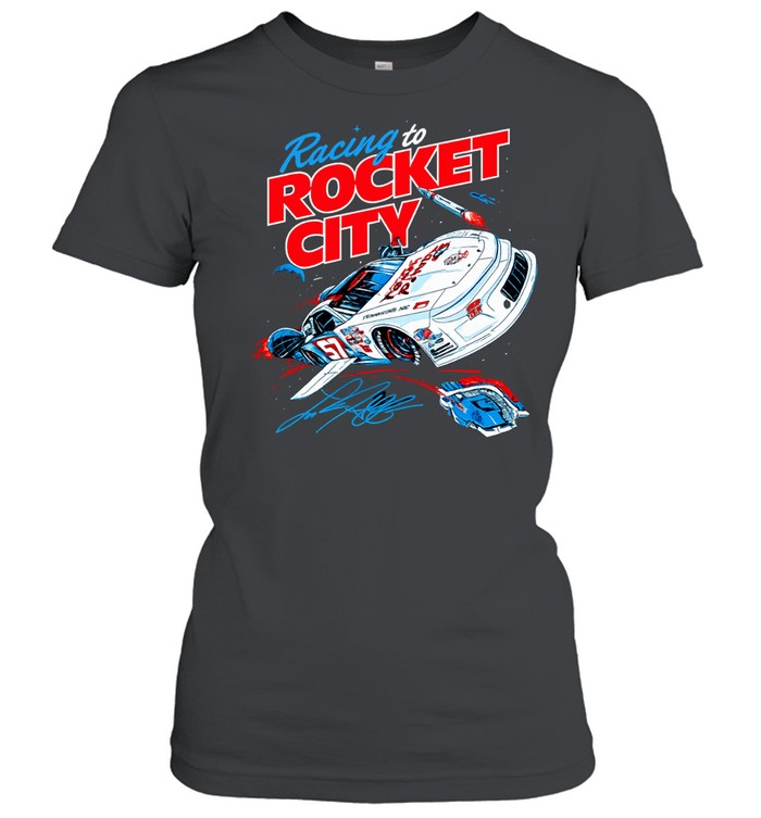 Racing to Rocket City 57 Claremont NC NASCAR Stock Car Speedway Motorsport Women T-Shirt