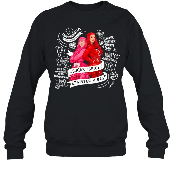 Red and Pink Descendants The Rise of Red Sugar Spice and Sister Vibes Sweatshirt