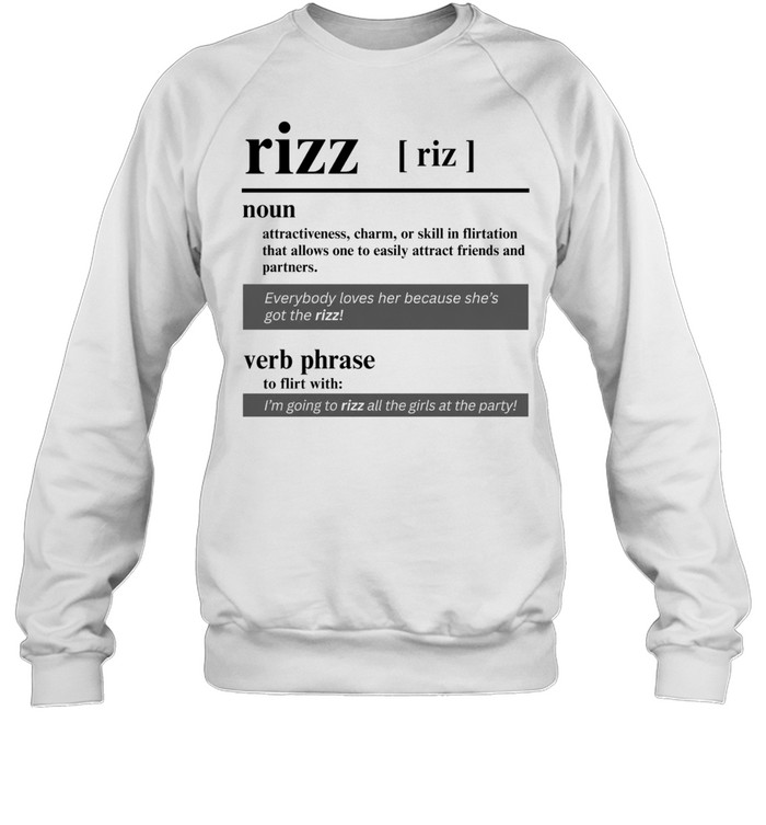 Rizz Definition Slang Dictionary Meaning Sweatshirt