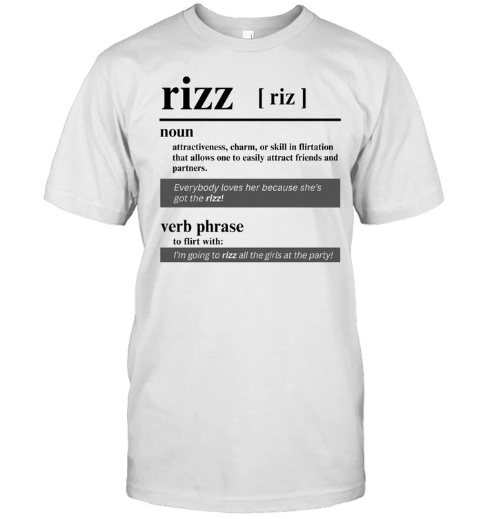 Rizz Definition Slang Dictionary Meaning Unisex T-Shirt