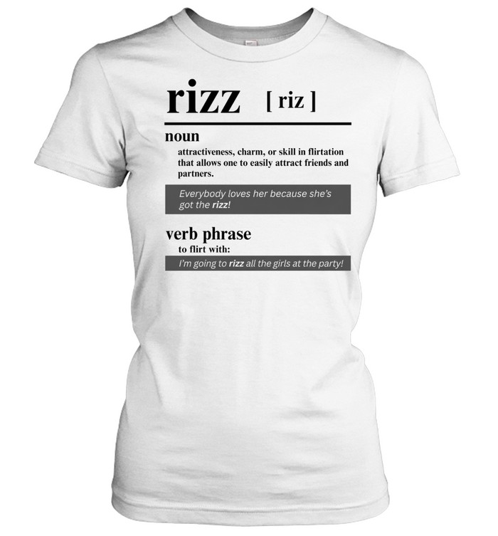 Rizz Definition Slang Dictionary Meaning Women T-Shirt