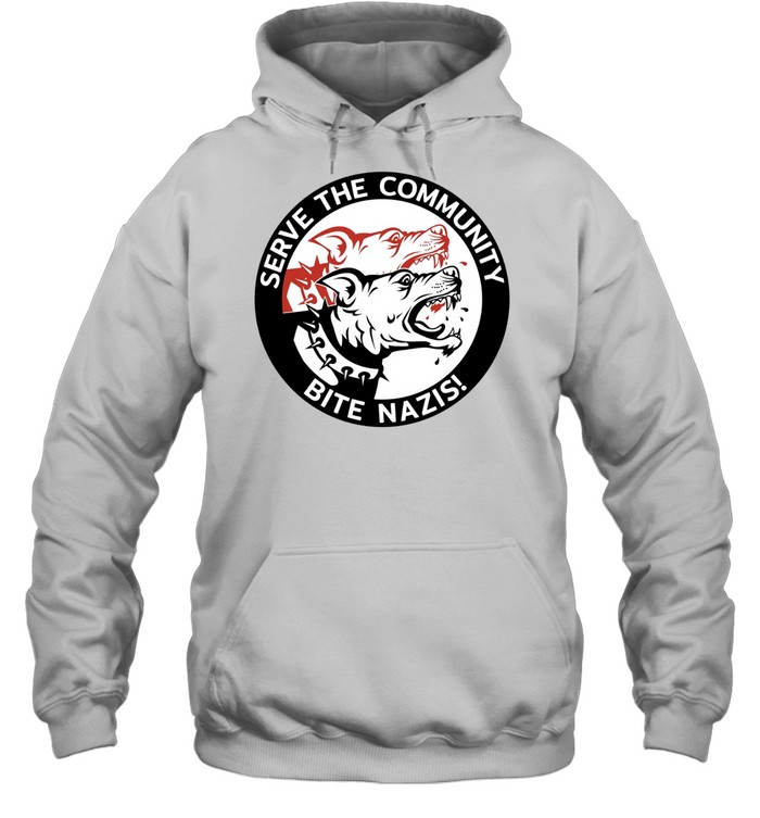 Serve The Community Bite Nazis Anti-Fascist Hoodie